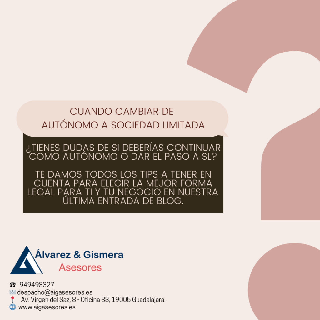 Cuando pasar de autónomo a SL